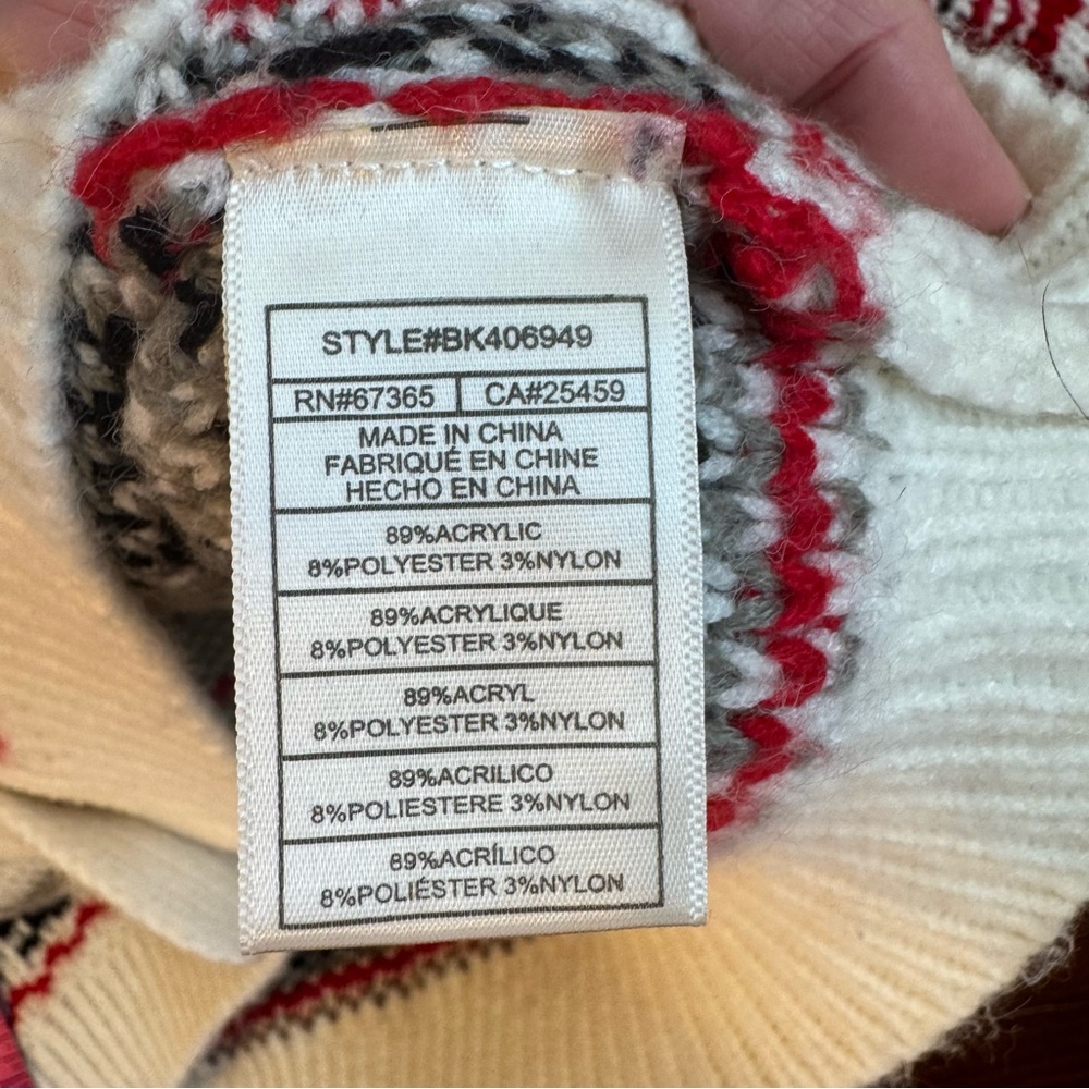 BB‎ Dakota- Winter Fair isle Oversized Cardigan. Size Medium - Picture 8 of 9